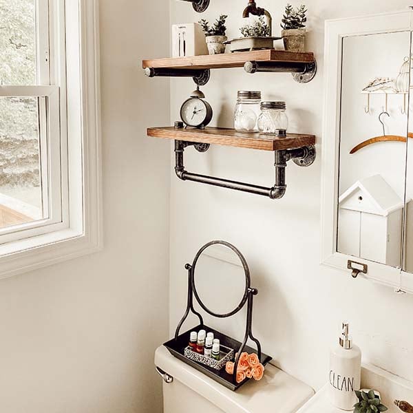 Round Vanity Mirror With Tray