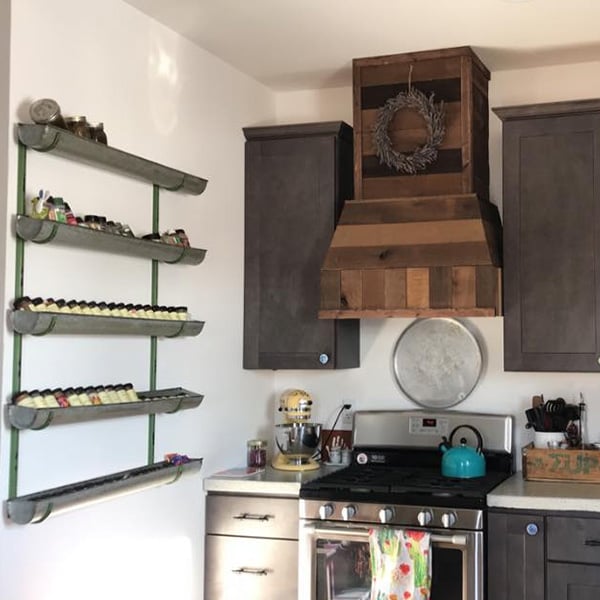 Five Tier Galvanized Wall Shelf