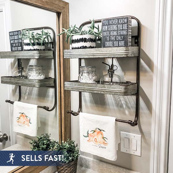 Double Cookhouse Towel Rack