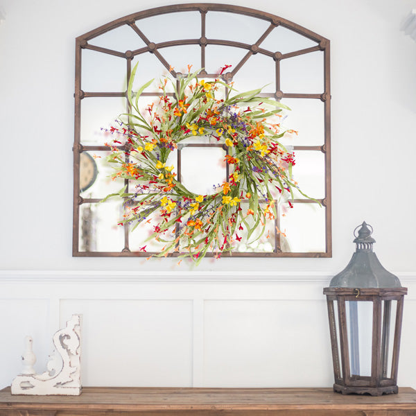 Mini Floral/Grass Wreath 20"D EVA/Plastic