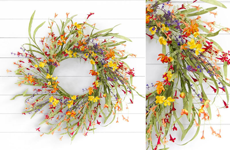 Mini Floral/Grass Wreath 20"D EVA/Plastic