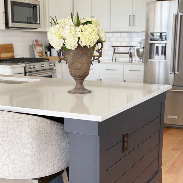 LARGE Aged Metal Pedestal Urn Vase