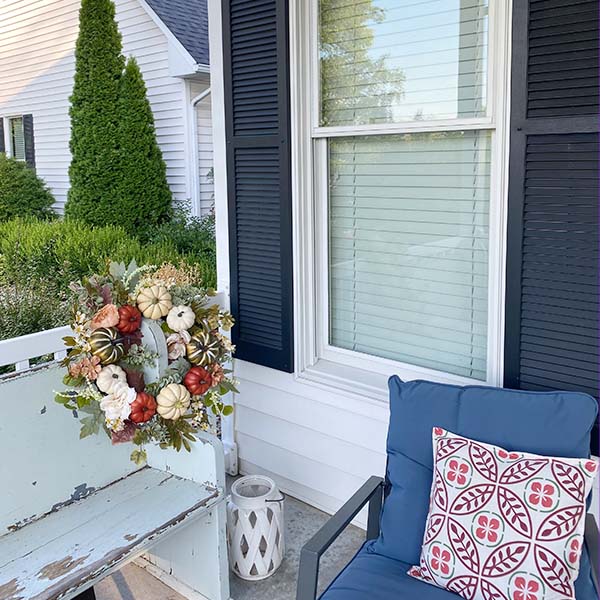 26 Inch Fall Peony and Pumpkin Layered Wreath