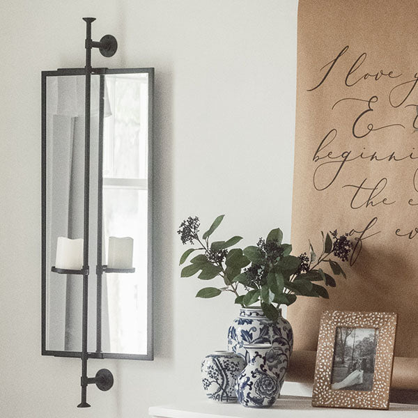 Industrial Wall Sconce Mirror