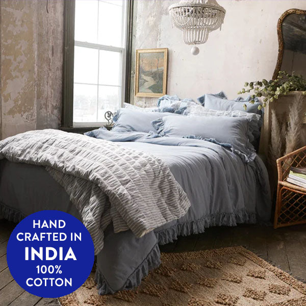 Frayed Edge 3 Piece Comforter Set, Pick Your Color