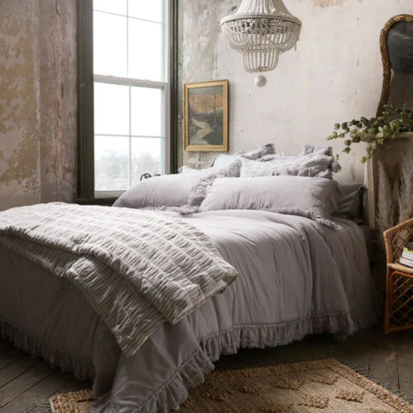 Frayed Edge 3 Piece Comforter Set, Pick Your Color