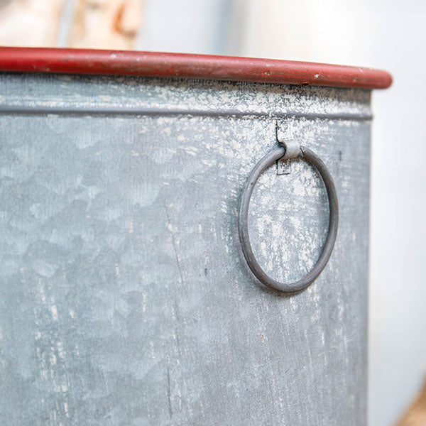 Iron Christmas Planters, Set of 2