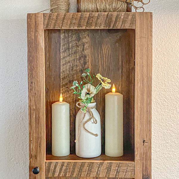 Wall Cabinet with Reclaimed Wood Frame