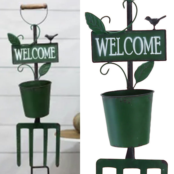 Distressed Welcome Garden Stake, Pick Your Style