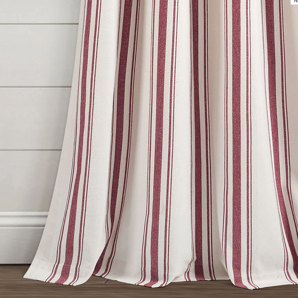 Eco-Friendly Farmhouse Striped Yarn Dyed Curtains, Pick Your Color and Size