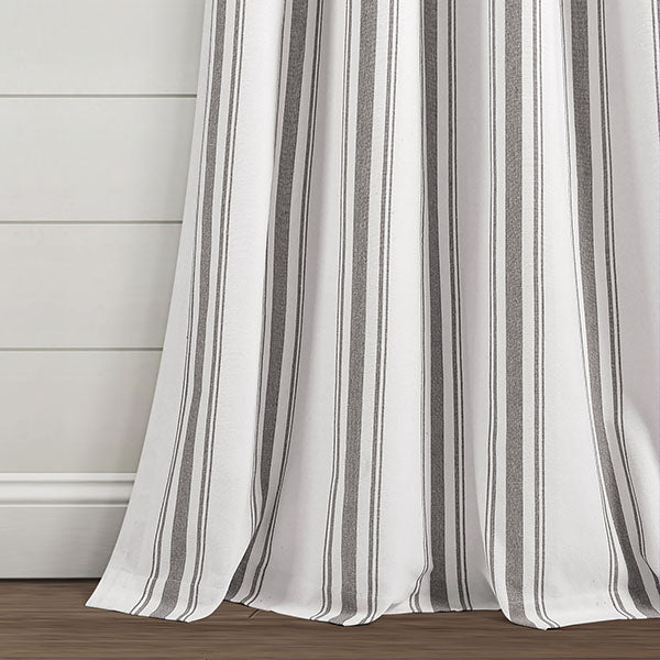 Eco-Friendly Farmhouse Striped Yarn Dyed Curtains, Pick Your Color and Size
