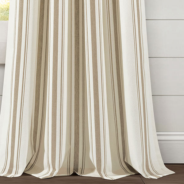 Eco-Friendly Farmhouse Striped Yarn Dyed Curtains, Pick Your Color and Size