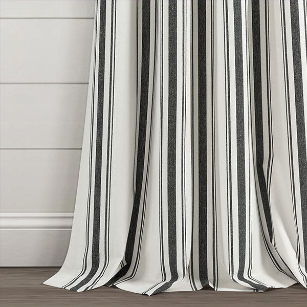 Eco-Friendly Farmhouse Striped Yarn Dyed Curtains, Pick Your Color and Size