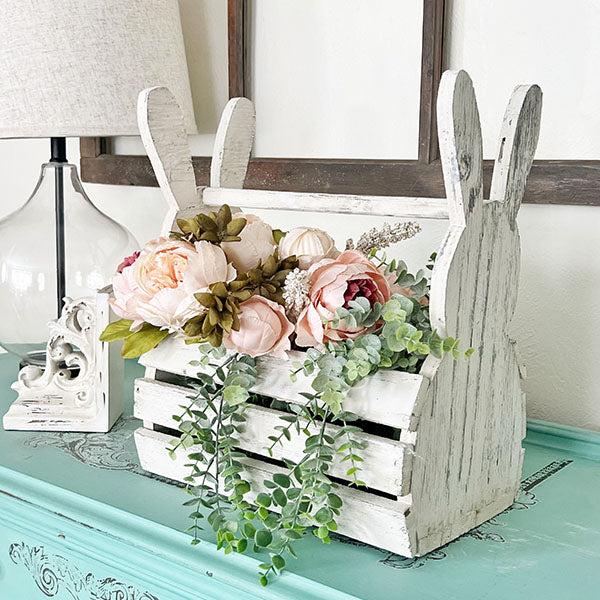 Wooden Bunny Basket, Pick Your Style