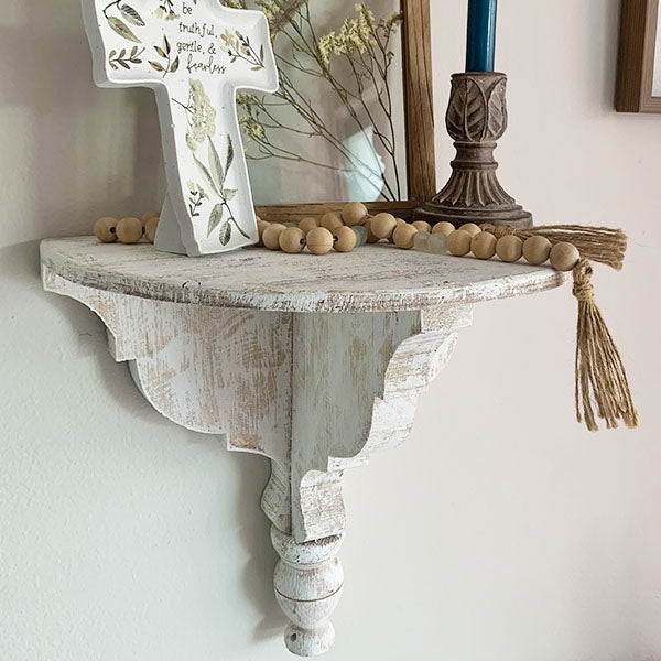 Handmade Wood Corbel Wall Shelf