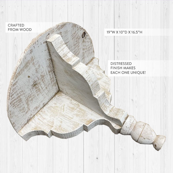 Handmade Wood Corbel Wall Shelf