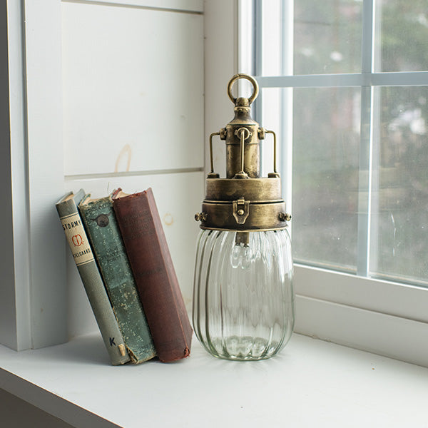 Brushed Brass LED Lantern