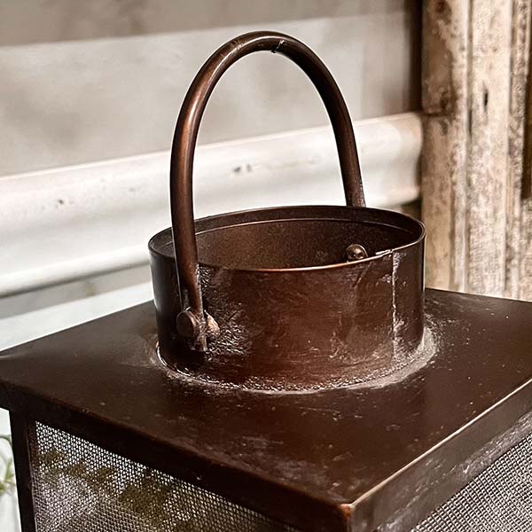 Modern Farmhouse Bronze Lanterns, Set of 2