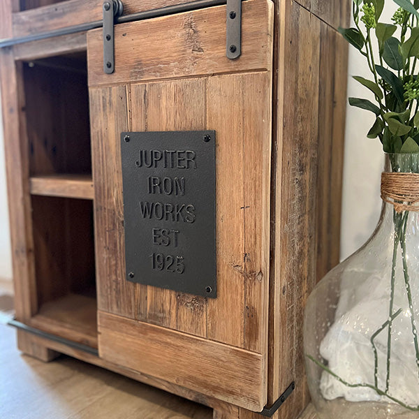 67 Inch Tall Wood Cabinet with Sliding Door