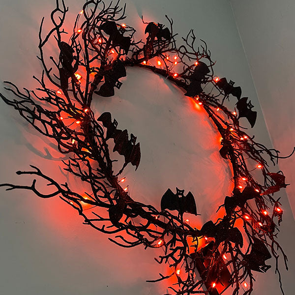 Light Up  Bat Wreath