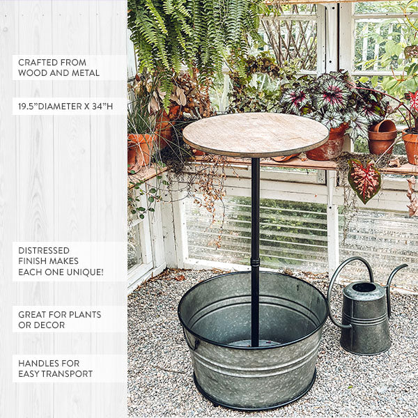 Galvanized Planter Table