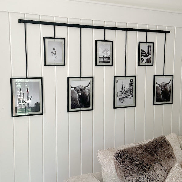 Gallery Wall Photo Rail with Frames