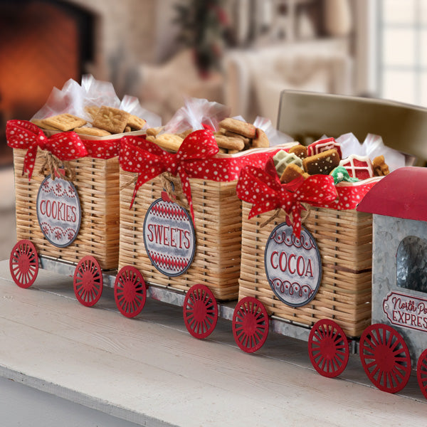 40 Inch Long North Pole Express Train with Baskets
