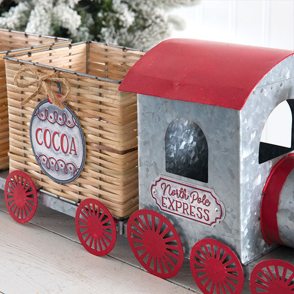 40 Inch Long North Pole Express Train with Baskets