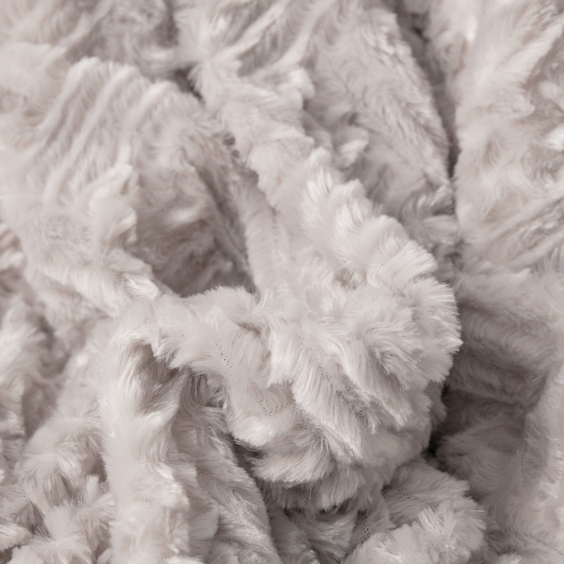 Lavender Grey Faux Fur Throw Blanket - Dreamy Geometric Embossed Sherpa Backside - Super Soft Warm Cozy Plush Fluffy-Tolkye