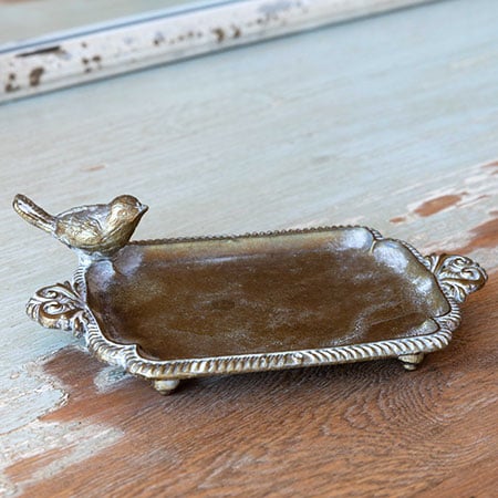 Brass Bird Soap Dish, Set of 2