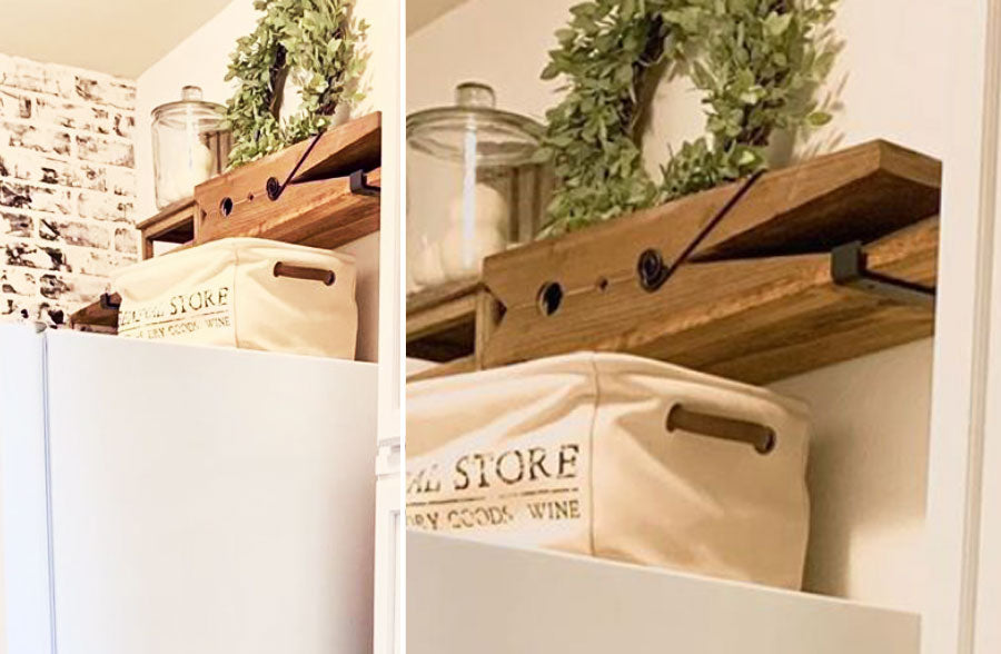 Oversized Wooden Clothespin Shelf, Pick Your Size