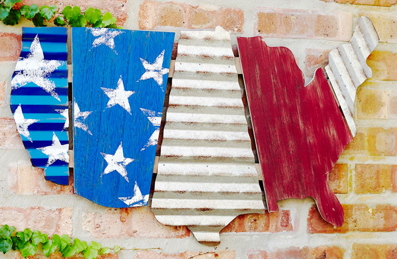 Large United States Paneled Wall Art