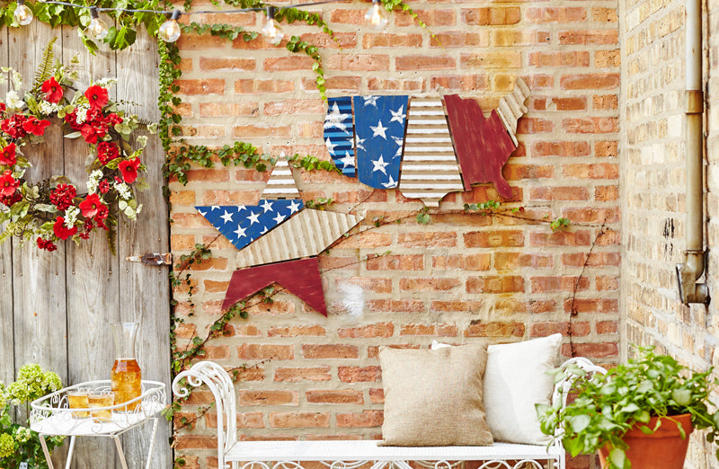 Large United States Paneled Wall Art