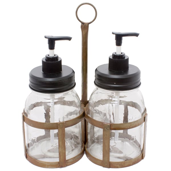 Double Mason Jar Soap Dispenser