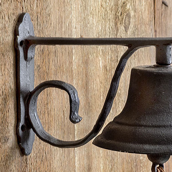 Cast Iron Dinner Bell with Bracket