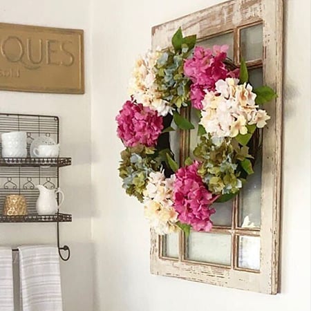 26" Hydrangea and Magnolia Leaf Wreath