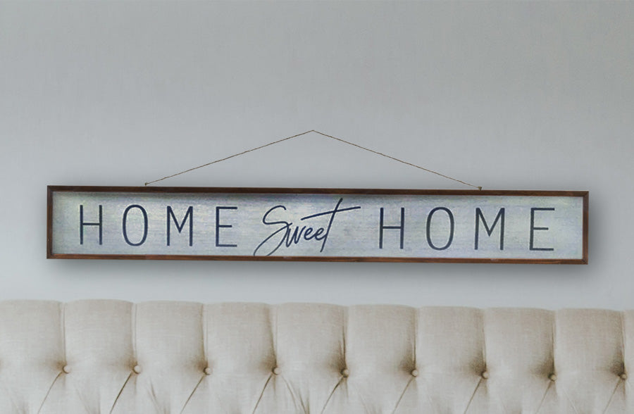 45 Inch Long Wooden Framed Reversible Sign, 2 in 1