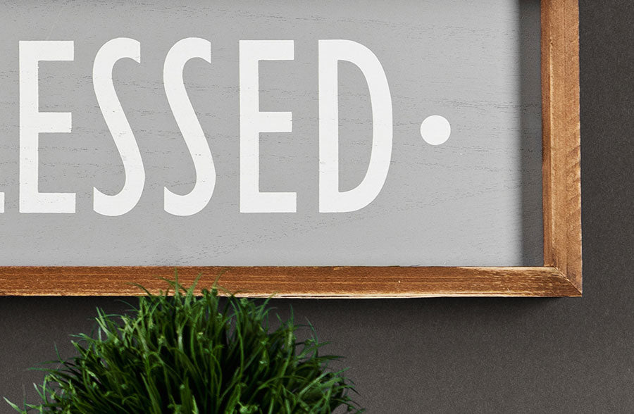 45 Inch Long Wooden Framed Reversible Sign, 2 in 1