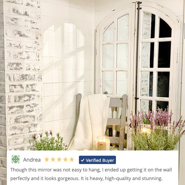 Oversized Arch Floor Window Mirror