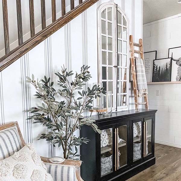 Oversized Arch Floor Window Mirror