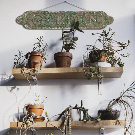 Distressed Green Garden Plaque