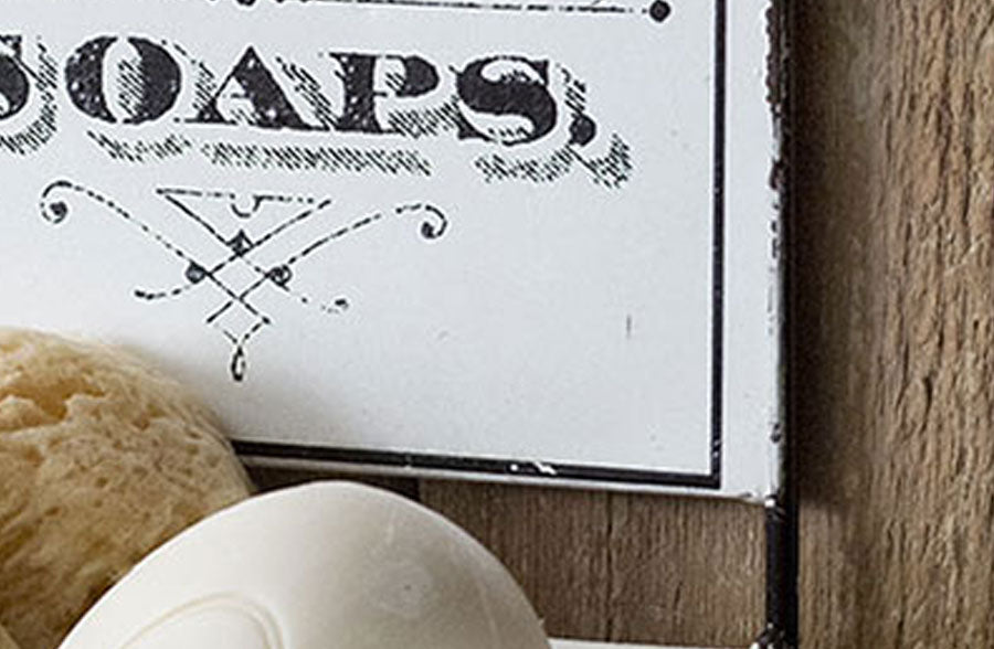 Distressed Enamel Toiletries Wall Caddy