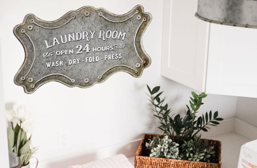 Ornate Vintage Laundry Room Sign
