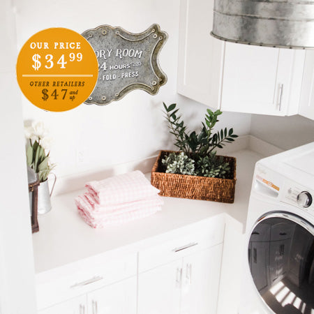 Ornate Vintage Laundry Room Sign