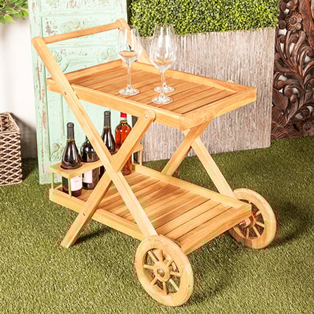 Teak Serving Cart