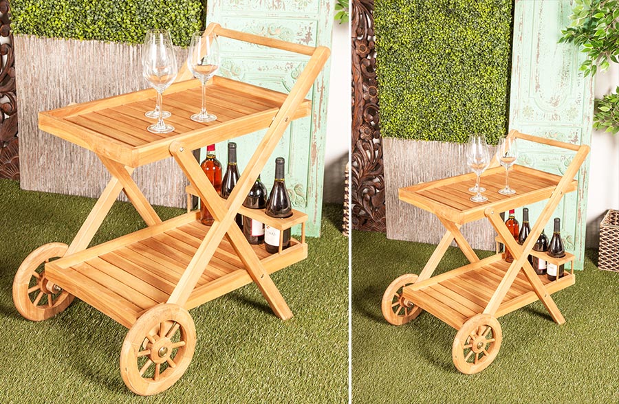 Teak Serving Cart