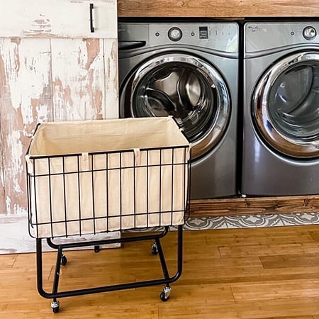 Rectangular Rolling Laundry Cart
