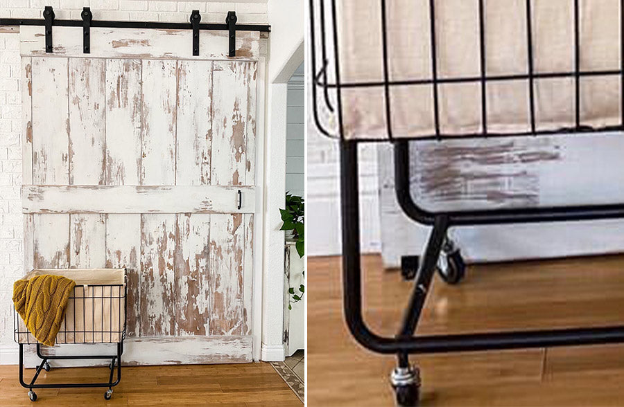 Rectangular Rolling Laundry Cart