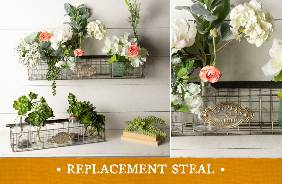 Hanging Wire Garden Baskets, Set of 2