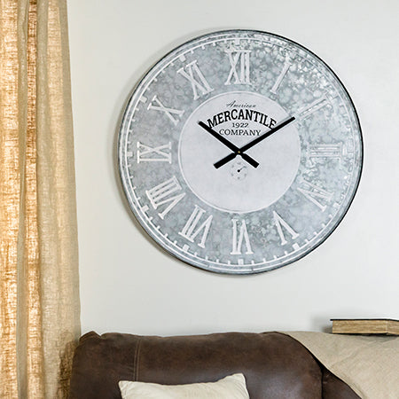 Embossed Metal Wall Clock
